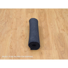 Load image into Gallery viewer, 2&#39;x3&#39;1&quot; Millennium Blue, Soft Pile Wool and Plant Based Silk, Thick and Plush, Loom Knotted, Plain Modern Mat Oriental Rug FWR541056