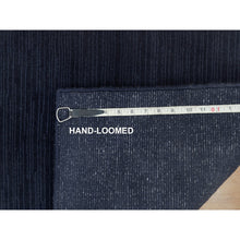 Load image into Gallery viewer, 2&#39;x3&#39;1&quot; Millennium Blue, Soft Pile Wool and Plant Based Silk, Thick and Plush, Loom Knotted, Plain Modern Mat Oriental Rug FWR541056