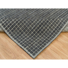 Load image into Gallery viewer, 8&#39;x9&#39;10&quot; Charcoal Gray, Modern Natural Wool Box Design, Loomed Knotted With Plain Decor, Oriental Rug FWR541122