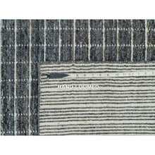 Load image into Gallery viewer, 8&#39;x9&#39;10&quot; Charcoal Gray, Modern Natural Wool Box Design, Loomed Knotted With Plain Decor, Oriental Rug FWR541122