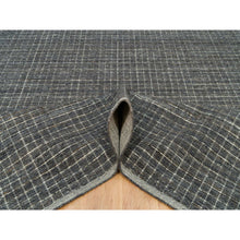 Load image into Gallery viewer, 12&#39;x14&#39;9&quot; Jet Gray, Modern Box Design and Plain Decor, Soft Wool, Loomed Knotted, Oversized Oriental Rug FWR541128