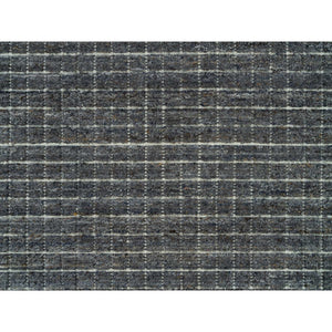 12'x14'9" Jet Gray, Modern Box Design and Plain Decor, Soft Wool, Loomed Knotted, Oversized Oriental Rug FWR541128