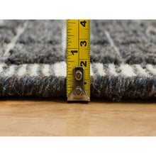 Load image into Gallery viewer, 12&#39;x14&#39;9&quot; Jet Gray, Modern Box Design and Plain Decor, Soft Wool, Loomed Knotted, Oversized Oriental Rug FWR541128