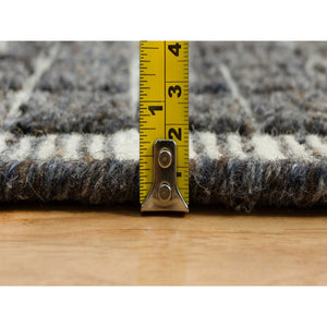 12'x14'9" Jet Gray, Modern Box Design and Plain Decor, Soft Wool, Loomed Knotted, Oversized Oriental Rug FWR541128