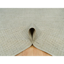 Load image into Gallery viewer, 12&#39;x14&#39;9&quot; Shadow White, Plain Decor, Modern Box Design, Loom Knotted Pure Wool Oriental Oversized Rug FWR541134