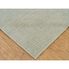 Load image into Gallery viewer, 12&#39;x14&#39;9&quot; Shadow White, Plain Decor, Modern Box Design, Loom Knotted Pure Wool Oriental Oversized Rug FWR541134