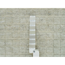 Load image into Gallery viewer, 12&#39;x14&#39;9&quot; Shadow White, Plain Decor, Modern Box Design, Loom Knotted Pure Wool Oriental Oversized Rug FWR541134