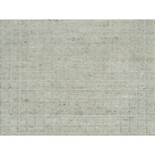 Load image into Gallery viewer, 12&#39;x14&#39;9&quot; Shadow White, Plain Decor, Modern Box Design, Loom Knotted Pure Wool Oriental Oversized Rug FWR541134