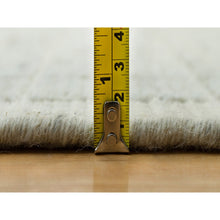 Load image into Gallery viewer, 12&#39;x14&#39;9&quot; Shadow White, Plain Decor, Modern Box Design, Loom Knotted Pure Wool Oriental Oversized Rug FWR541134