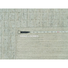 Load image into Gallery viewer, 12&#39;x14&#39;9&quot; Shadow White, Plain Decor, Modern Box Design, Loom Knotted Pure Wool Oriental Oversized Rug FWR541134