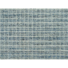 Load image into Gallery viewer, 9&#39;1&quot;x11&#39;10&quot; Cambridge Blue, Modern Box Design with Plain Decor Loomed Knotted, Natural Wool, Oriental Rug FWR541152