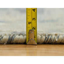 Load image into Gallery viewer, 2&#39;6&quot;x12&#39; Nevada Gray, Tone On Tone, Modern Abstract With Mosaic Design, Wool And Silk Hand Knotted, Densely Woven, Vegetable Dyes, Runner Oriental Rug FWR541188