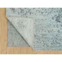 Load image into Gallery viewer, 8&#39;x10&#39;1&quot; Pale Smoke And Trout Gray, Hand Knotted, Broken Wool And Silk Persian Design, Oriental Rug FWR541200