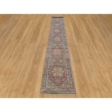 Load image into Gallery viewer, 2&#39;6&quot;x18&#39; English Red, Plush and Lush Soft Pile, Soft Heriz Revival Wool Hand Knotted, Vegetable Dyes, XL Runner Oriental Rug FWR541218