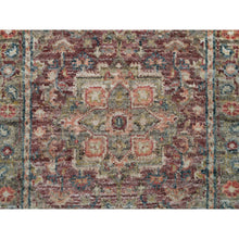 Load image into Gallery viewer, 2&#39;6&quot;x18&#39; English Red, Plush and Lush Soft Pile, Soft Heriz Revival Wool Hand Knotted, Vegetable Dyes, XL Runner Oriental Rug FWR541218