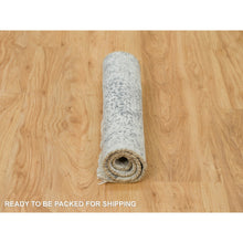 Load image into Gallery viewer, 2&#39;x3&#39; Ice Cube Gray, Broken Persian Hand Knotted Design, Wool And Silk, Mat Oriental Rug FWR541236