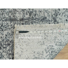 Load image into Gallery viewer, 2&#39;x3&#39; Ice Cube Gray, Broken Persian Hand Knotted Design, Wool And Silk, Mat Oriental Rug FWR541236