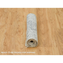 Load image into Gallery viewer, 2&#39;x3&#39; Ice Gray, Broken Hand Knotted Persian Design, Wool And Silk, Mat Oriental Rug FWR541248