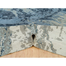 Load image into Gallery viewer, 12&#39;x18&#39;1&quot; Lapis Blue, Modern Abstract Hi-low Pile Galaxy Design, Hand Knotted, Wool And Silk, Oversized Oriental Rug FWR541302