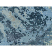 Load image into Gallery viewer, 12&#39;x18&#39;1&quot; Lapis Blue, Modern Abstract Hi-low Pile Galaxy Design, Hand Knotted, Wool And Silk, Oversized Oriental Rug FWR541302