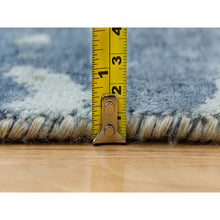 Load image into Gallery viewer, 10&#39;x14&#39;1&quot; Alaskan Blue With Storm Gray, Hi And Low Pile, Hand Knotted, Abstract Galaxy Design, Wool And Silk, Oriental Rug FWR541308