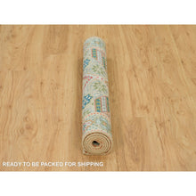 Load image into Gallery viewer, 3&#39;1&quot;x5&#39; Travertine Brown, Hand Knotted Textured Wool and Silk, Mamluk Geometric Medallions Design, Oriental Rug FWR541344
