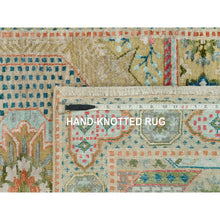 Load image into Gallery viewer, 3&#39;1&quot;x5&#39; Travertine Brown, Hand Knotted Textured Wool and Silk, Mamluk Geometric Medallions Design, Oriental Rug FWR541344