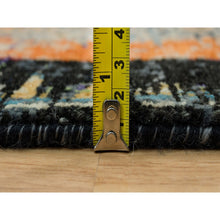 Load image into Gallery viewer, 3&#39;2&quot;x5&#39;1&quot; Coral Rose Red with Asphalt Black, Hand Knotted, Ancient Ghazni Wool Ottoman Erased Design, Oriental Rug FWR541368