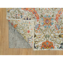 Load image into Gallery viewer, 3&#39;x5&#39; Manchester Tan, Hand Knotted Sickle Leaf Design, Silk With Textured Wool, Soft Pile Oriental Rug FWR541386
