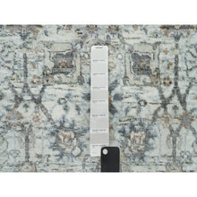 Load image into Gallery viewer, 3&#39;x5&#39; Gardenia Ivory, Silk With Textured Wool Hand Knotted, Tabriz Vase With Pomegranate Design, Oriental Rug FWR541392