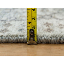 Load image into Gallery viewer, 3&#39;x5&#39; Gardenia Ivory, Silk With Textured Wool Hand Knotted, Tabriz Vase With Pomegranate Design, Oriental Rug FWR541392