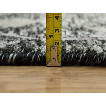 Load image into Gallery viewer, 8&#39;10&quot;x11&#39;10&quot; Roasted Cashew Brown, Wool and Silk Sickle Leaf Design with Accents of Black, Oriental Rug FWR541410