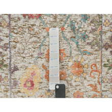 Load image into Gallery viewer, 2&#39;6&quot;x25&#39;10&quot; Gardenia Beige, Hand Knotted Directional Vase Design Silk With Textured Wool Xl Runner Oriental Rug FWR541422