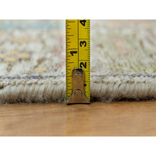 Load image into Gallery viewer, 2&#39;6&quot;x25&#39;10&quot; Gardenia Beige, Hand Knotted Directional Vase Design Silk With Textured Wool Xl Runner Oriental Rug FWR541422