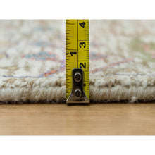 Load image into Gallery viewer, 2&#39;6&quot;x12&#39;2&quot; Cosmic Latte Beige, Textured Wool With Silk, Hand Knotted Directional Vase Design, Runner Oriental Rug FWR541440