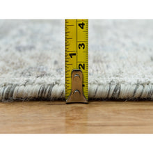 Load image into Gallery viewer, 2&#39;6&quot;x9&#39;10&quot; Jet Stream Ivory, Hand Knotted, Tabriz Vase With Textured Wool With Silk Pomegranate Design, Oriental Runner Rug FWR541458