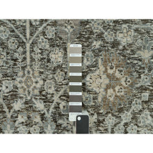 Load image into Gallery viewer, 8&#39;x8&#39; Shades On Gray, Willow And Cypress Tree Design Silk With Textured Wool Hand-Knotted Round Oriental Rug FWR541476
