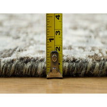 Load image into Gallery viewer, 10&#39;x10&#39; Falcon Gray, Silk With Textured Wool Hand Knotted Willow And Cypress Tree Design, Oriental Round Rug FWR541482