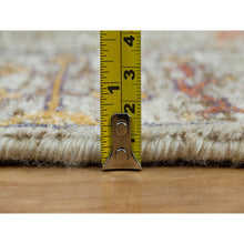 Load image into Gallery viewer, 2&#39;8&quot;x19&#39;10&quot; Pristine Beige, Hand Knotted Silk With Textured Wool, Directional Vase All Over Design, XL Runner Oriental Rug FWR541488