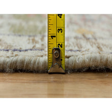 Load image into Gallery viewer, 10&#39;x10&#39; Candlelit Beige, Hand Knotted Silk With Textured Wool, Directional Vase Design, Round Oriental Rug FWR541506