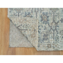 Load image into Gallery viewer, 2&#39;x3&#39;1&quot; Bright White, Tabriz Vase And Hand Knotted Pomegranate Design, Textured Wool With Silk, Mat Oriental Rug FWR541518