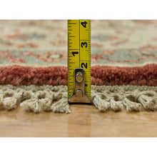 Load image into Gallery viewer, 10&#39;x10&#39; Rufous Red, Hand Knotted Tabriz Antique And Haji Jalili Design, Organic Wool, Plush Pile, Vegetable Dyes, Round Oriental Fine Weave Rug FWR541722