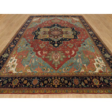 Load image into Gallery viewer, 13&#39;10&quot;x18&#39;1&quot; Barn Red, Vegetable Dyes Antiqued Hand Knotted Fine Heris Re-creation, Soft Wool And Soft Pile, Densely Woven Oversized Oriental Rug FWR541788