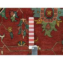 Load image into Gallery viewer, 13&#39;10&quot;x18&#39;1&quot; Barn Red, Vegetable Dyes Antiqued Hand Knotted Fine Heris Re-creation, Soft Wool And Soft Pile, Densely Woven Oversized Oriental Rug FWR541788