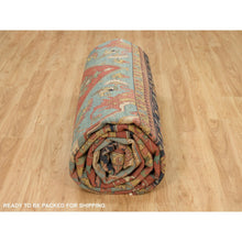 Load image into Gallery viewer, 13&#39;10&quot;x18&#39;1&quot; Barn Red, Vegetable Dyes Antiqued Hand Knotted Fine Heris Re-creation, Soft Wool And Soft Pile, Densely Woven Oversized Oriental Rug FWR541788