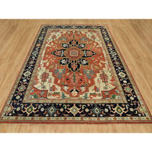Load image into Gallery viewer, 9&#39;x12&#39; Ochre Red, Supple Collection, Soft Serapi Heriz Wool Large Medallion Design, Hand Knotted, Plush And Lush Soft Pile, Oriental Rug FWR541800