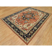 Load image into Gallery viewer, 9&#39;x12&#39; Ochre Red, Supple Collection, Soft Serapi Heriz Wool Large Medallion Design, Hand Knotted, Plush And Lush Soft Pile, Oriental Rug FWR541800