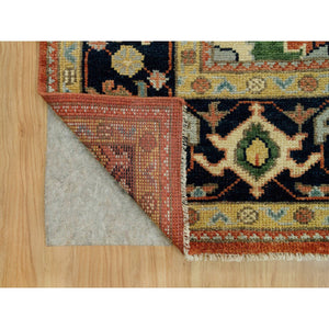 9'x12' Ochre Red, Supple Collection, Soft Serapi Heriz Wool Large Medallion Design, Hand Knotted, Plush And Lush Soft Pile, Oriental Rug FWR541800