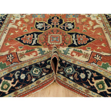 Load image into Gallery viewer, 9&#39;x12&#39; Ochre Red, Supple Collection, Soft Serapi Heriz Wool Large Medallion Design, Hand Knotted, Plush And Lush Soft Pile, Oriental Rug FWR541800