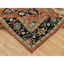 Load image into Gallery viewer, 9&#39;x12&#39; Ochre Red, Supple Collection, Soft Serapi Heriz Wool Large Medallion Design, Hand Knotted, Plush And Lush Soft Pile, Oriental Rug FWR541800